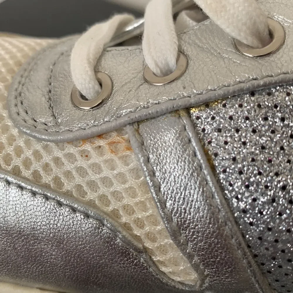 Love Moschino Trekk  leather metallic sneaker